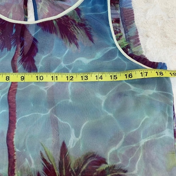 NEW Maison SCOTCH Palm Print Top Sheer - Picture 5 of 9